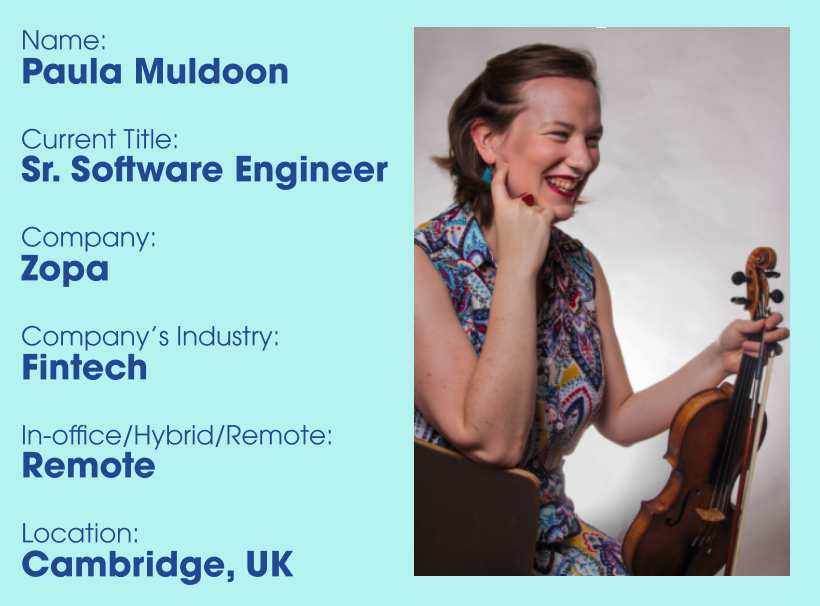 Hired Tech Candidate Spotlight - Paula Muldoon - Senior Software Engineer for Zopa in UK